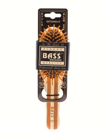 BASS BRUSHES Bamboo Wood Hair Brush Small Oval