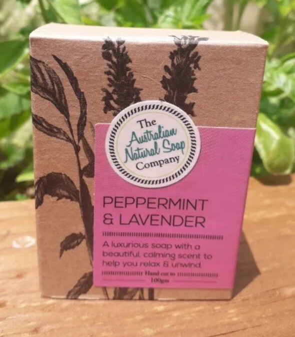 Peppermint and Lavender Soap - Australian Natural Soap Company - 100g