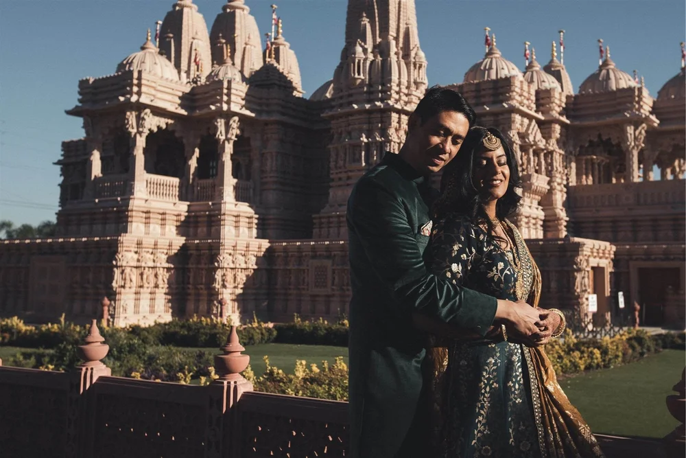 Title frame from a Lulan Studio wedding film shot at a Los Angeles temple.