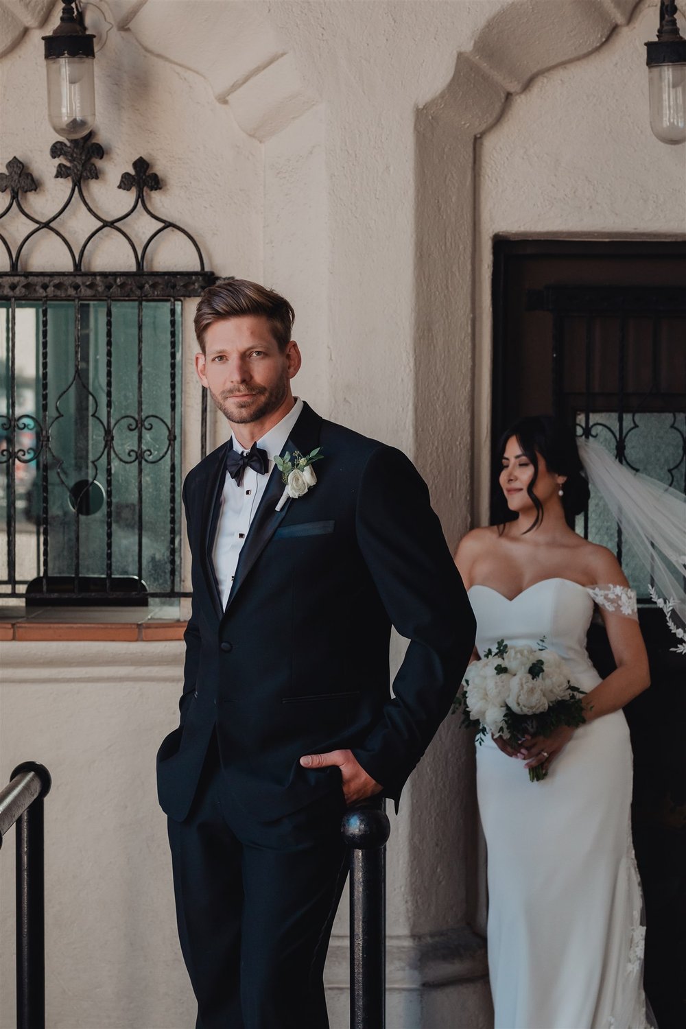 Bride &amp; Groom Wedding Portrait by Lulan Studio at Grapevine Arbor