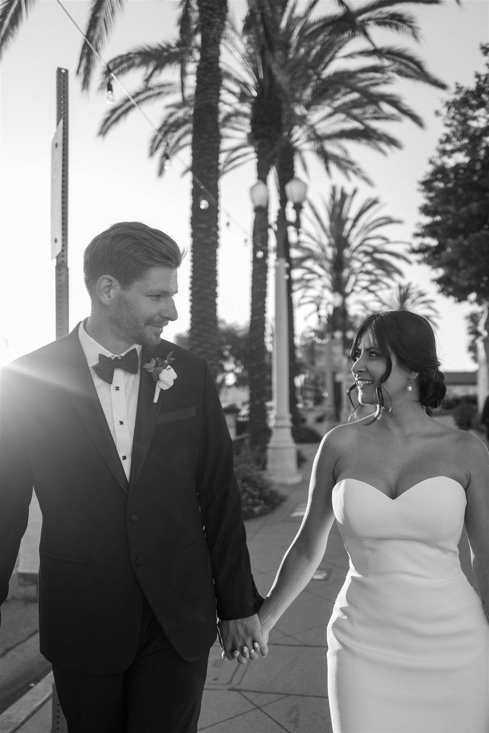 Bride &amp; Groom Wedding Portrait by Lulan Studio at Grapevine Arbor Black and White photo