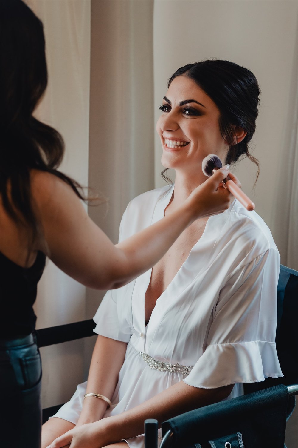 Bride Getting Ready for Wedding Day in Santa Barbara by Lulan Studio