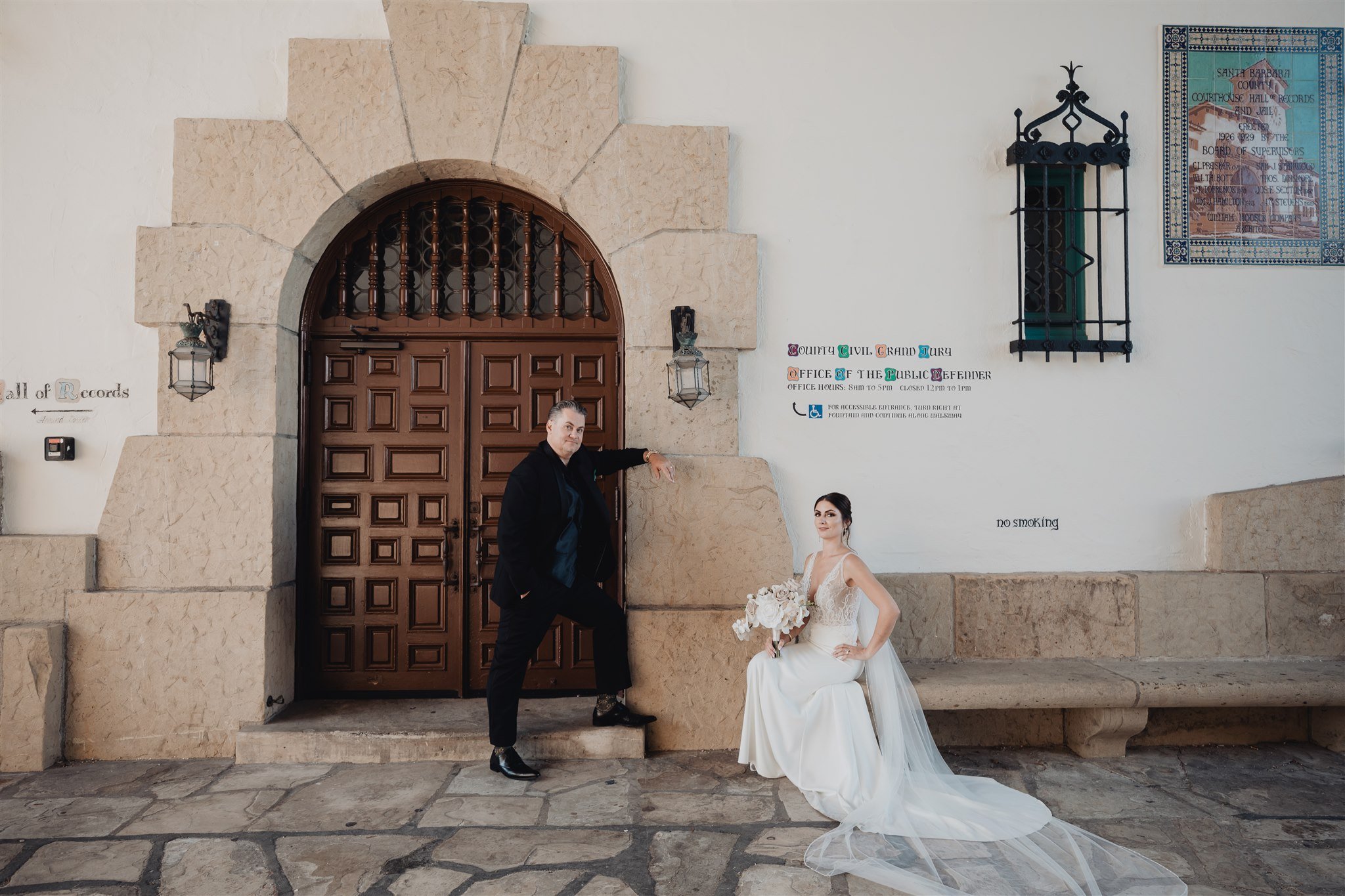 Bride &amp; Groom Portrait by Lulan Studio at Santa Barbara Wedding