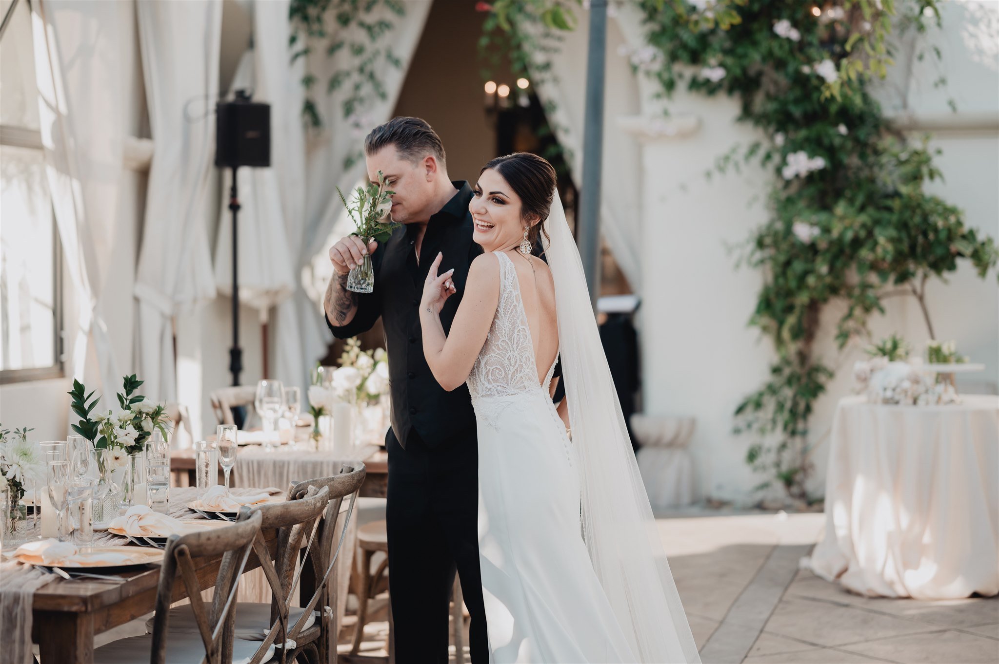 Bride &amp; Groom Portrait by Lulan Studio at Santa Barbara Wedding