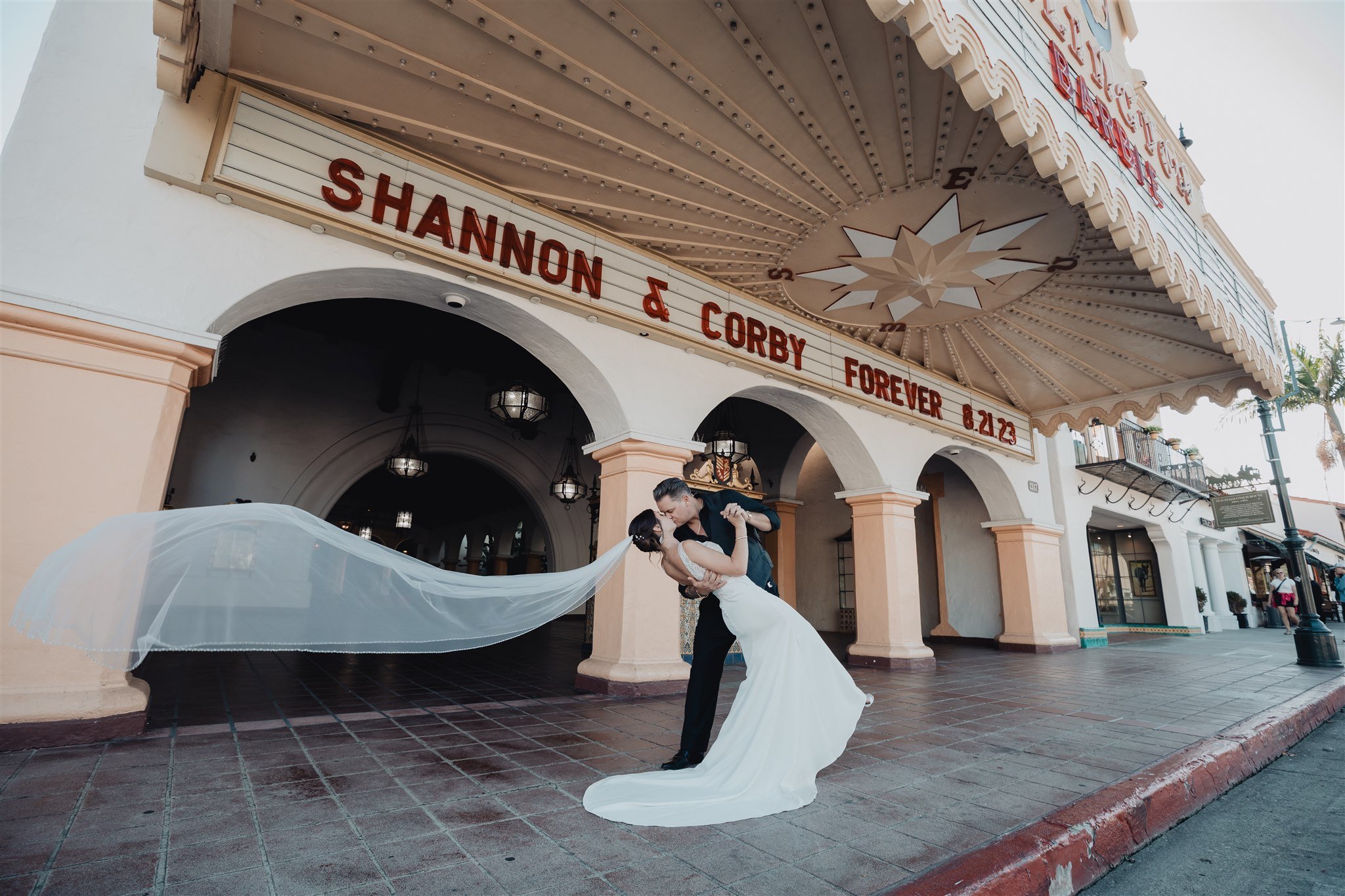 Bride &amp; Groom Portrait by Lulan Studio at Santa Barbara Wedding