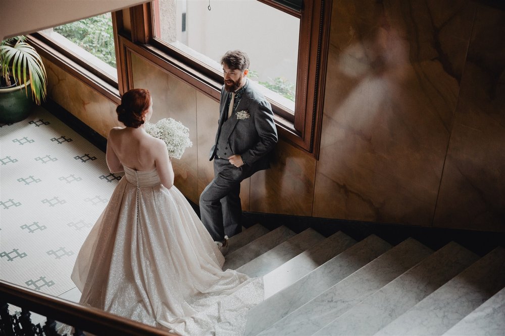 Bride &amp; Groom Wedding Portraits at Castle Green taken by Lulan Studio