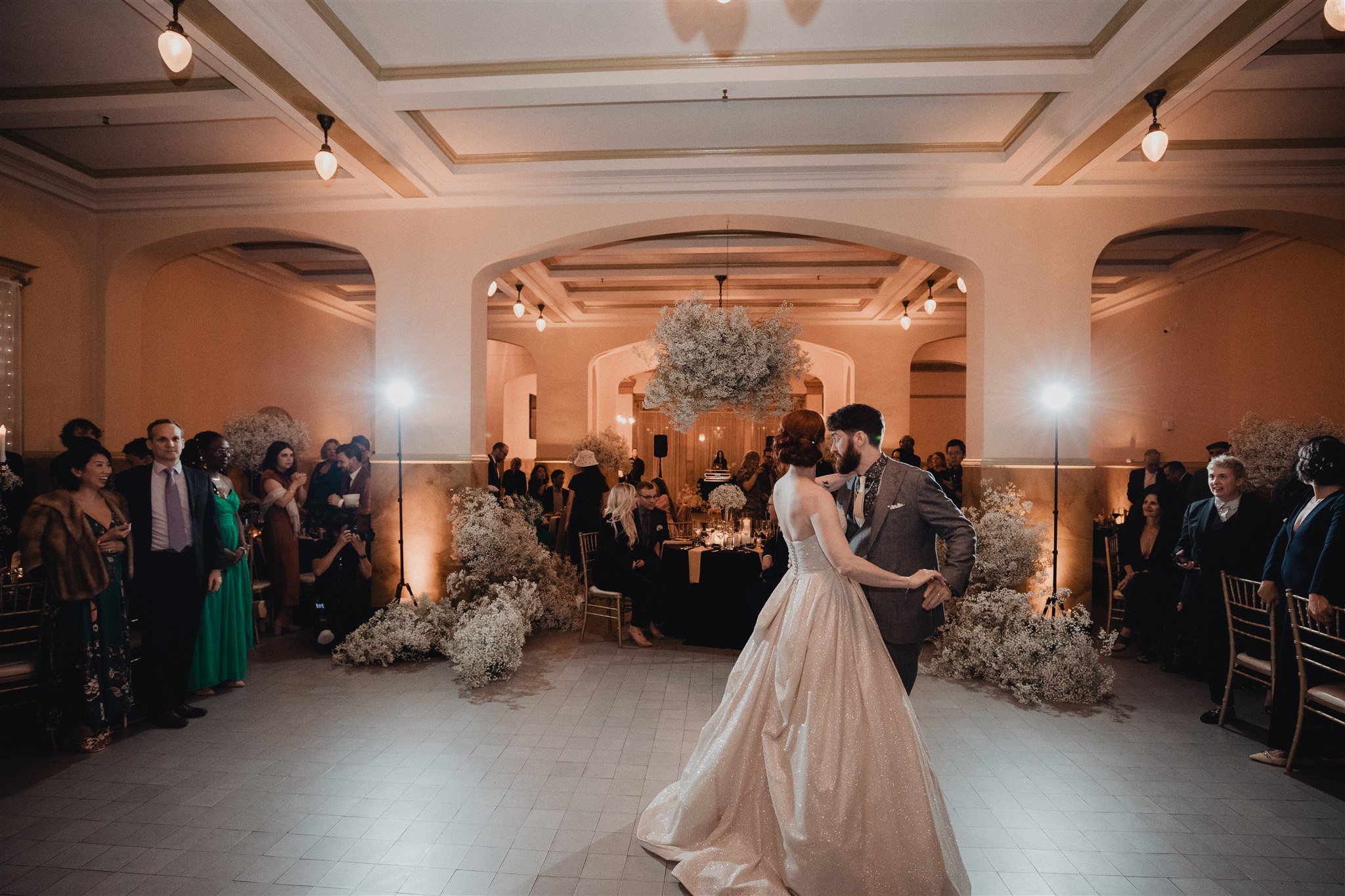 Bride and Groom Dancing at Wedding Reception