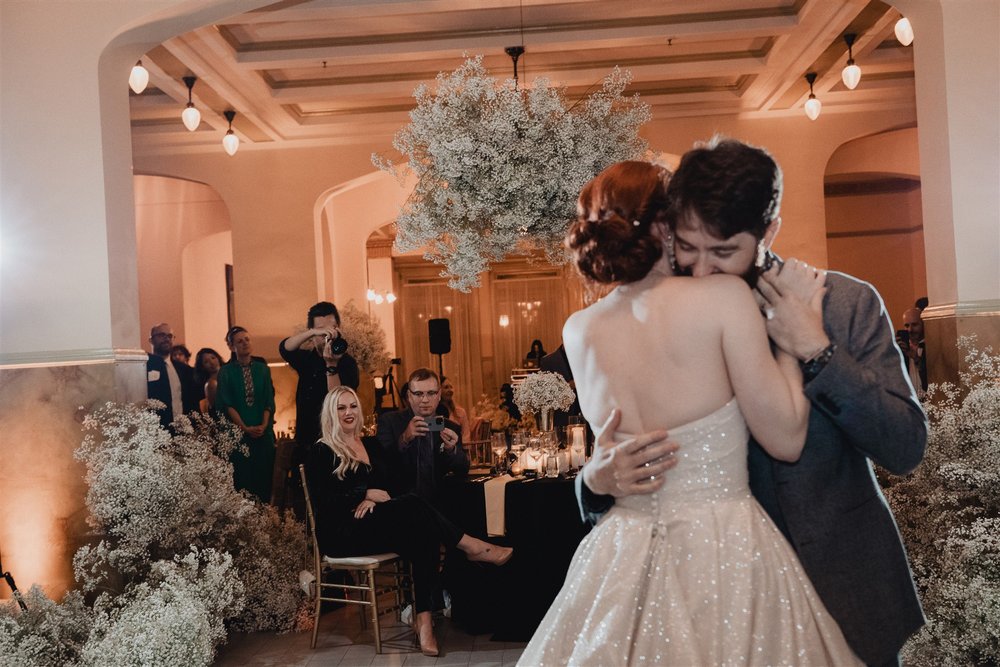 Bride and Groom Dancing at Wedding Reception in Castle Green taken by Lulan Studio