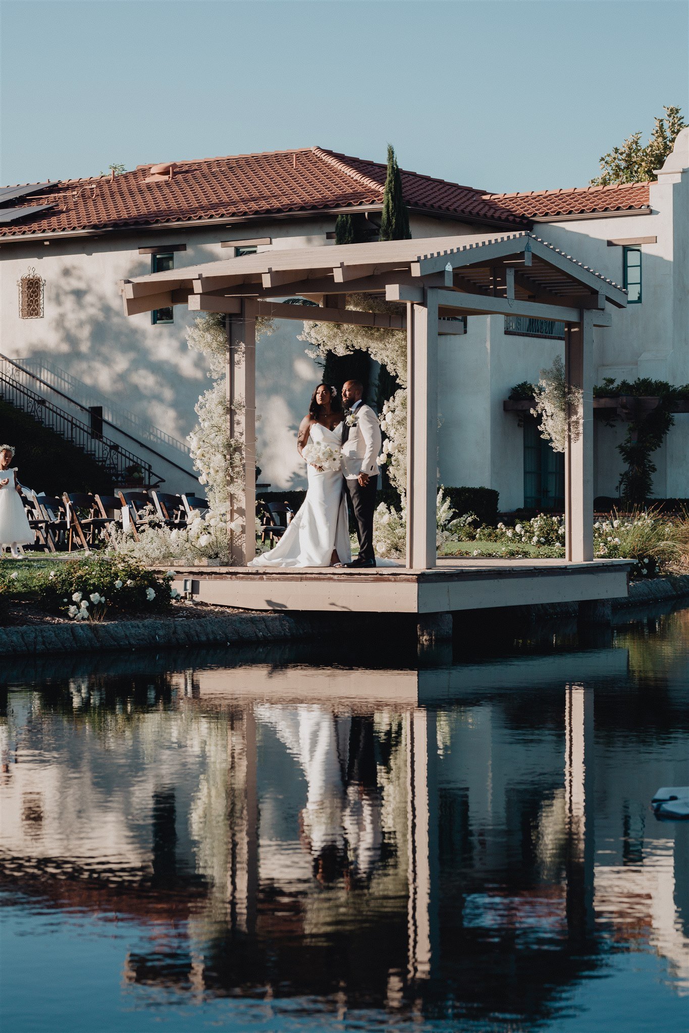 Bride &amp; Groom Portrait at Ponte Winery taken by Lulan Studio