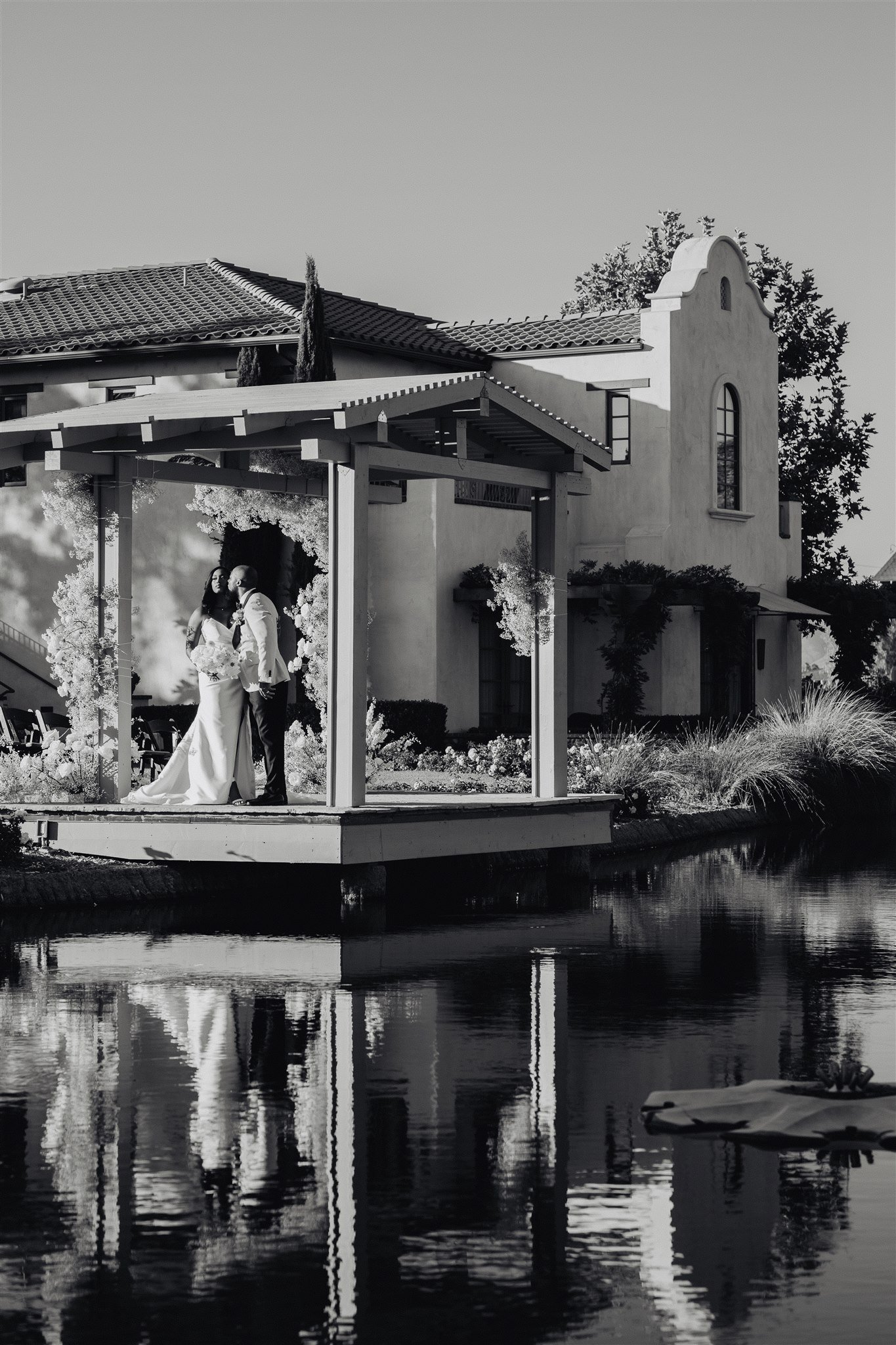 Bride &amp; Groom Portrait at Ponte Winery taken by Lulan Studio