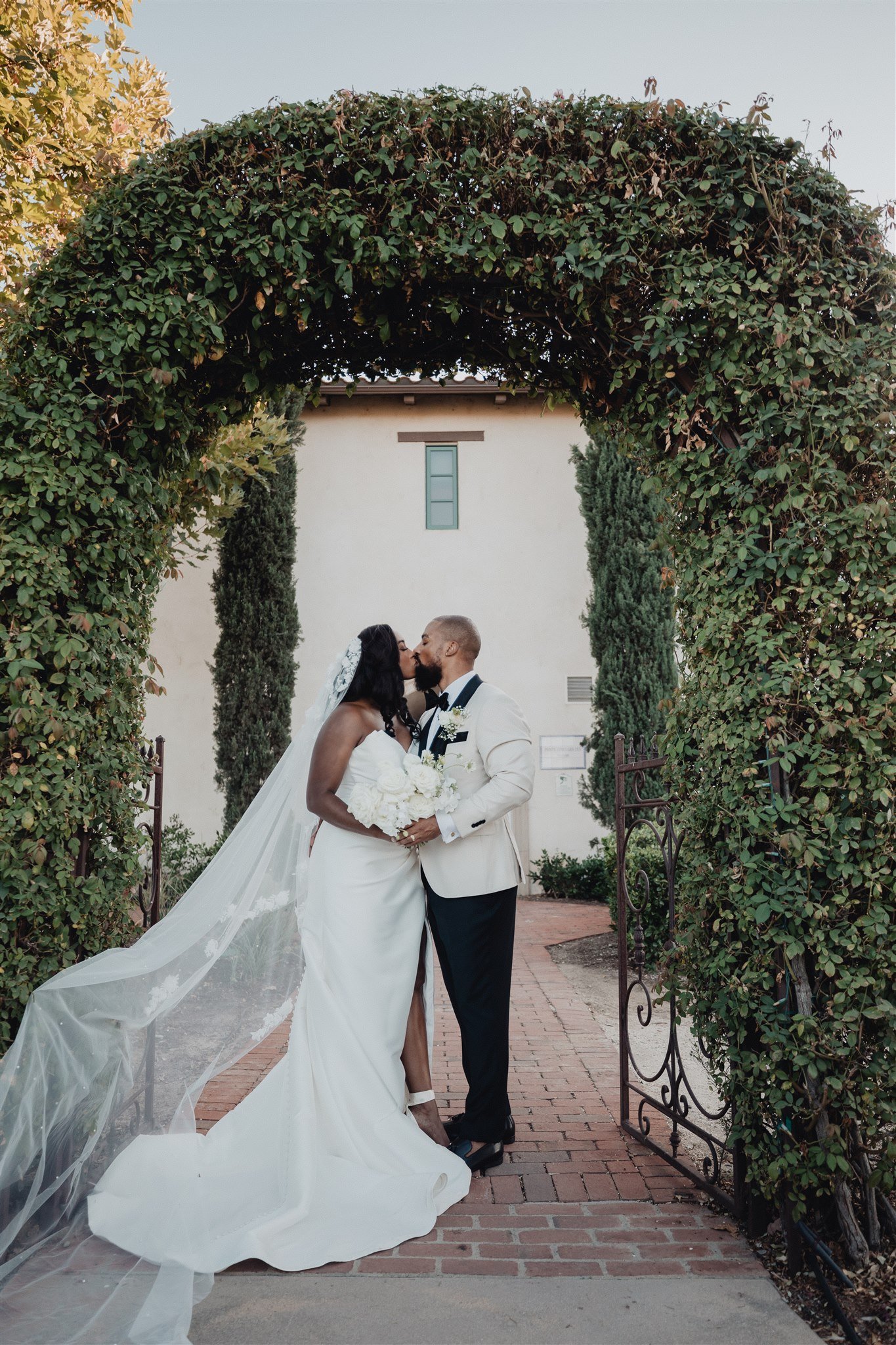 Bride &amp; Groom Portrait at Ponte Winery taken by Lulan Studio