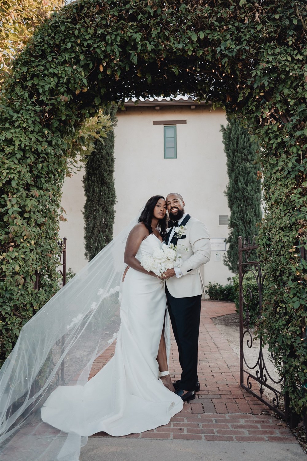 Bride &amp; Groom Portrait at Ponte Winery taken by Lulan Studio