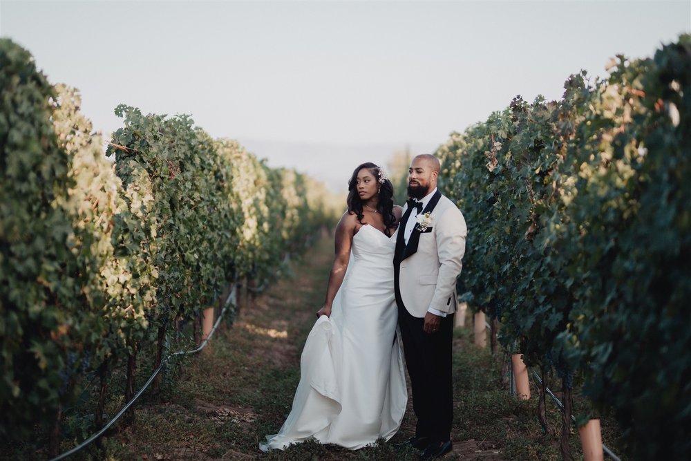 Bride &amp; Groom Portrait at Ponte Winery taken by Lulan Studio