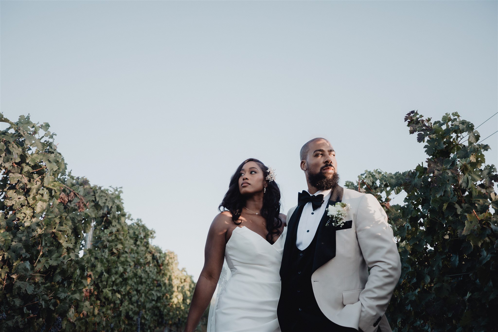 Bride &amp; Groom Portrait at Ponte Winery taken by Lulan Studio