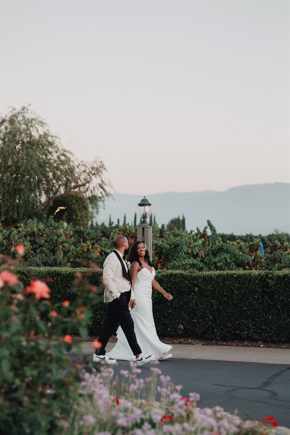 Bride &amp; Groom Portrait at Ponte Winery taken by Lulan Studio