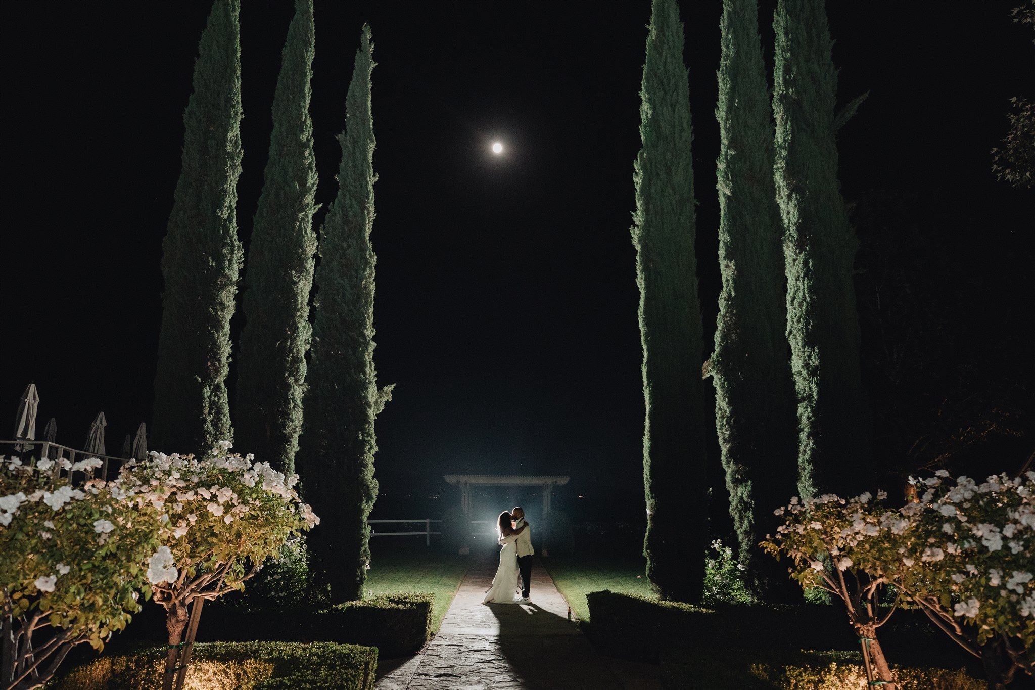 Bride &amp; Groom Portrait at Ponte Winery taken by Lulan Studio