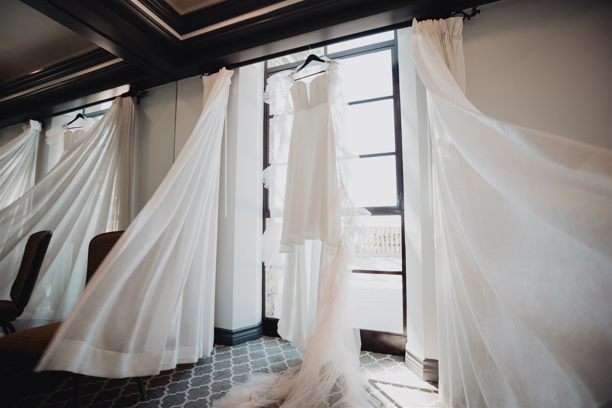 Bride Getting Ready at Bel Air Bay Club taken by Lulan Studio