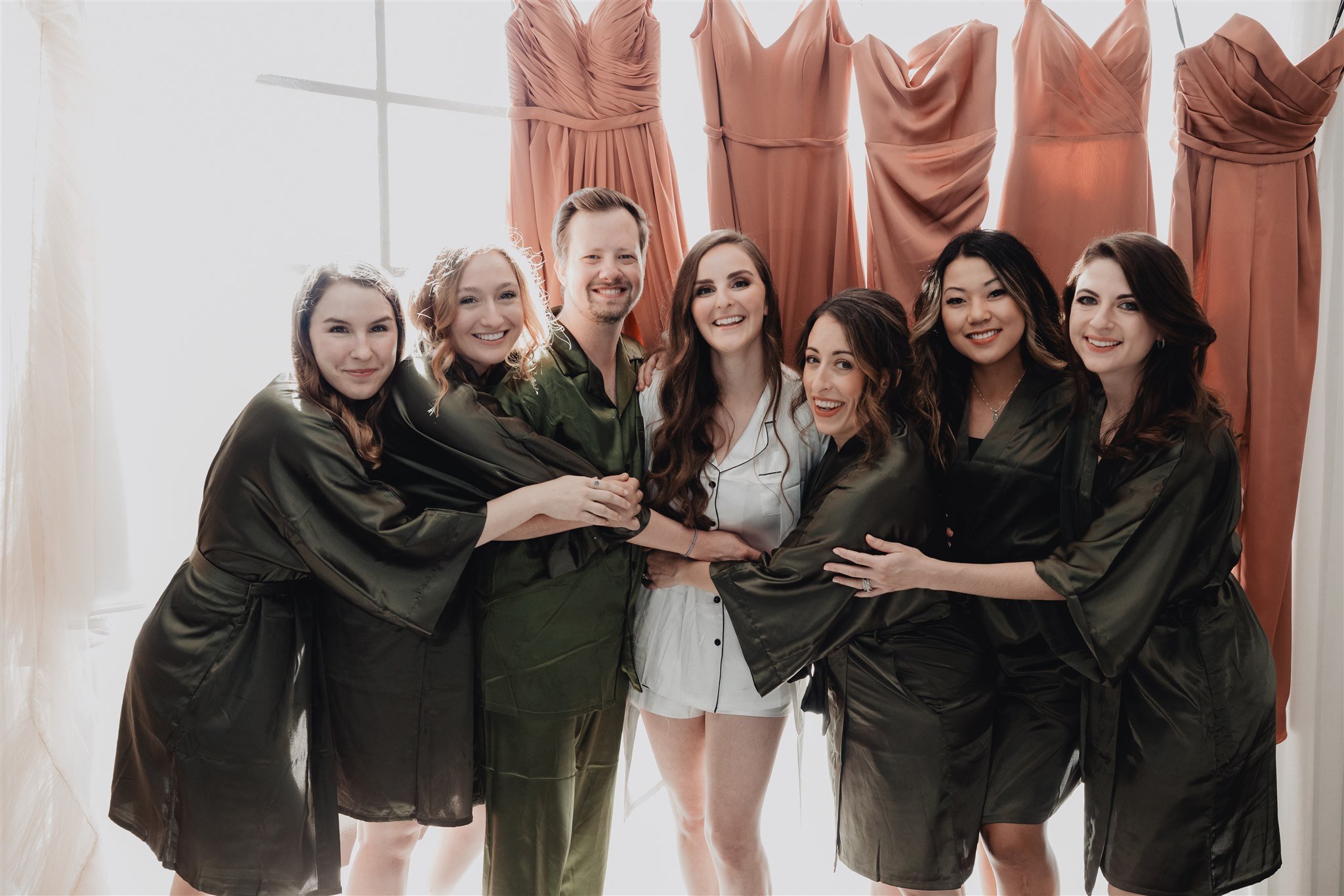 Bride &amp; Bridesmaids at Bel Air Bay Club taken by Lulan Studio