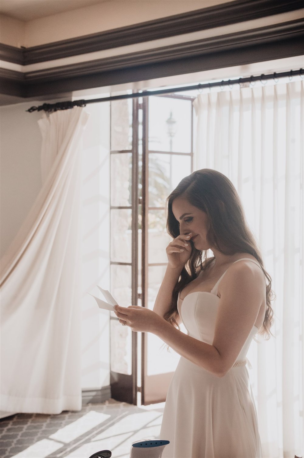 Bride Getting Ready at Bel Air Bay Club taken by Lulan Studio