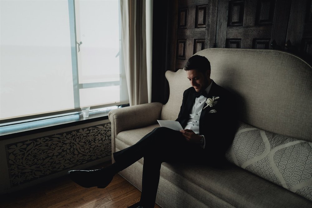 Groom Wedding Portrait at Bel Air Bay Club taken by Lulan Studio