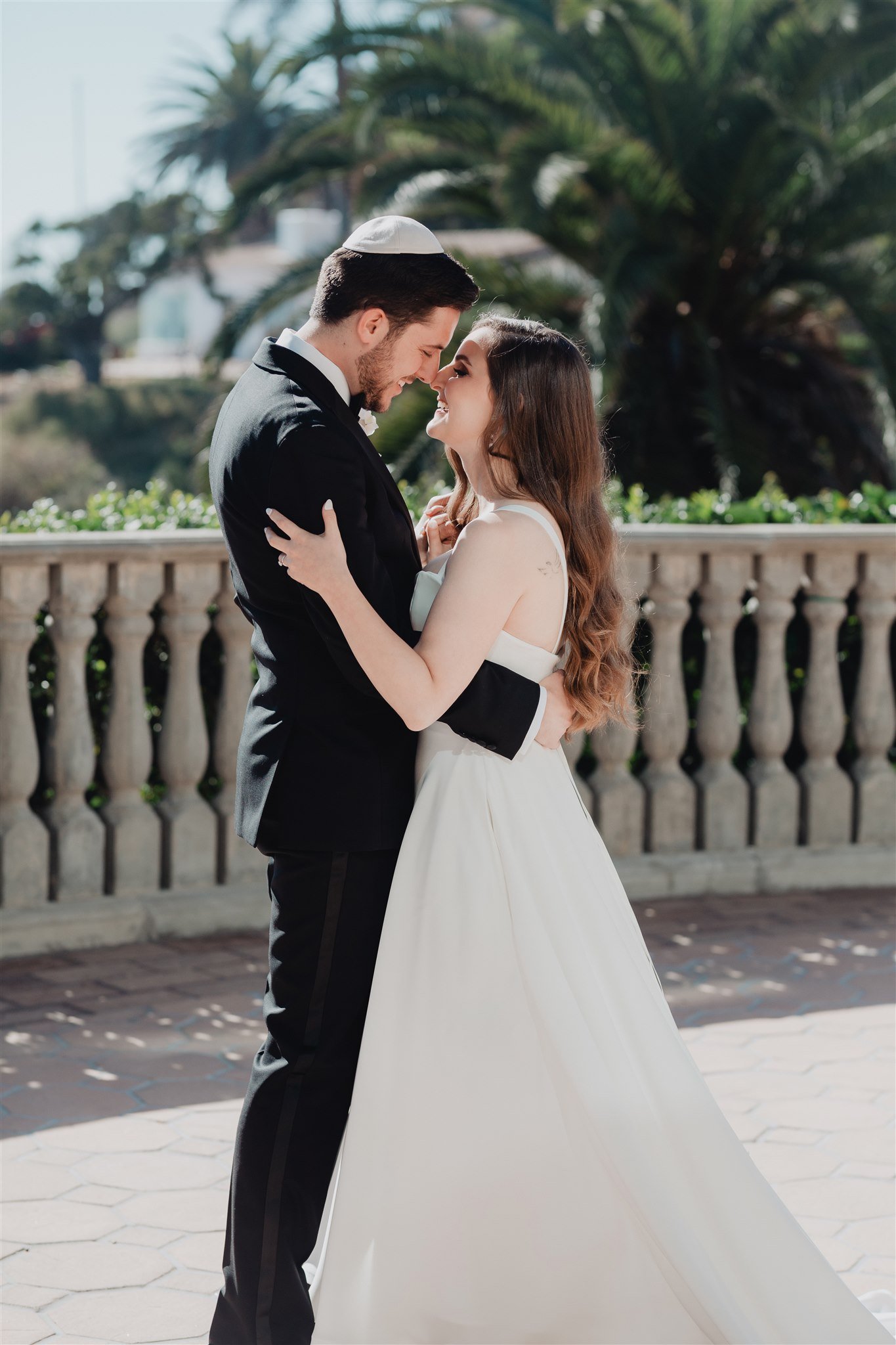 Bride &amp; Groom Portrait at Bel Air Bay Club photo taken by Lulan Studio