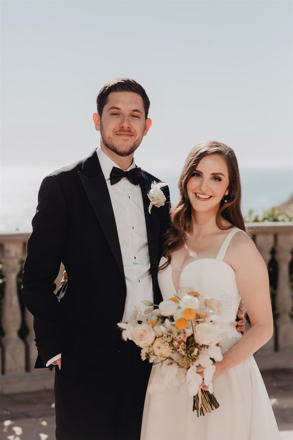 Bride &amp; Groom Portrait at Bel Air Bay Club photo taken by Lulan Studio