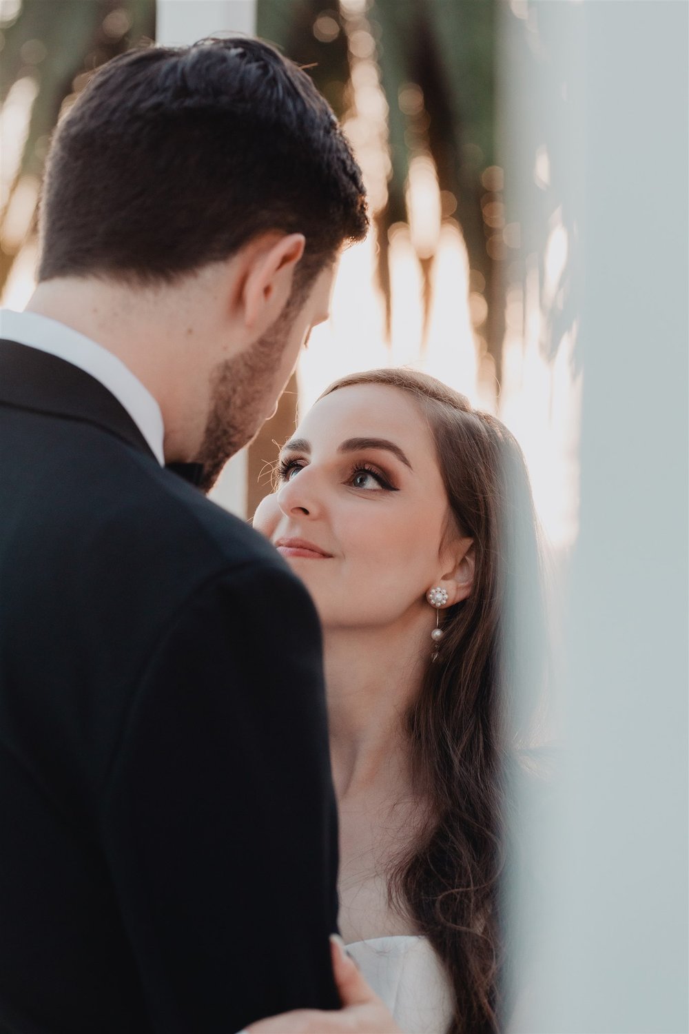 Bride &amp; Groom Portrait at Bel Air Bay Club photo taken by Lulan Studio