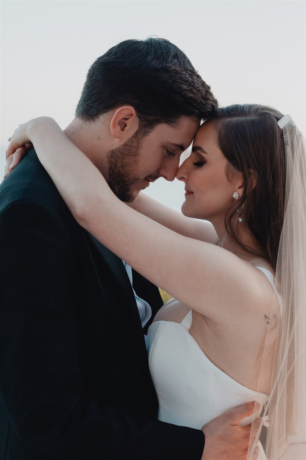 Bride &amp; Groom Portrait at Bel Air Bay Club photo taken by Lulan Studio