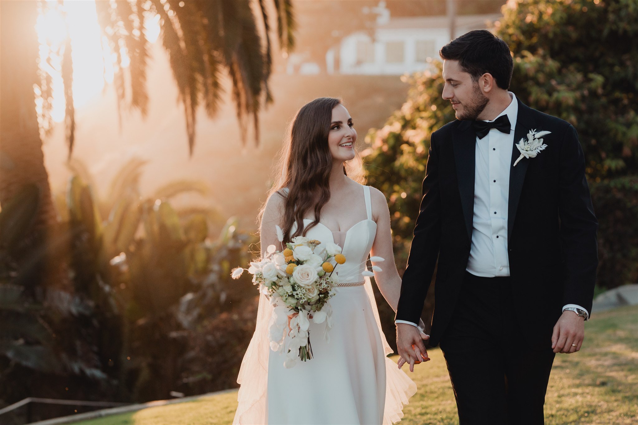 Bride &amp; Groom Portrait at Bel Air Bay Club photo taken by Lulan Studio