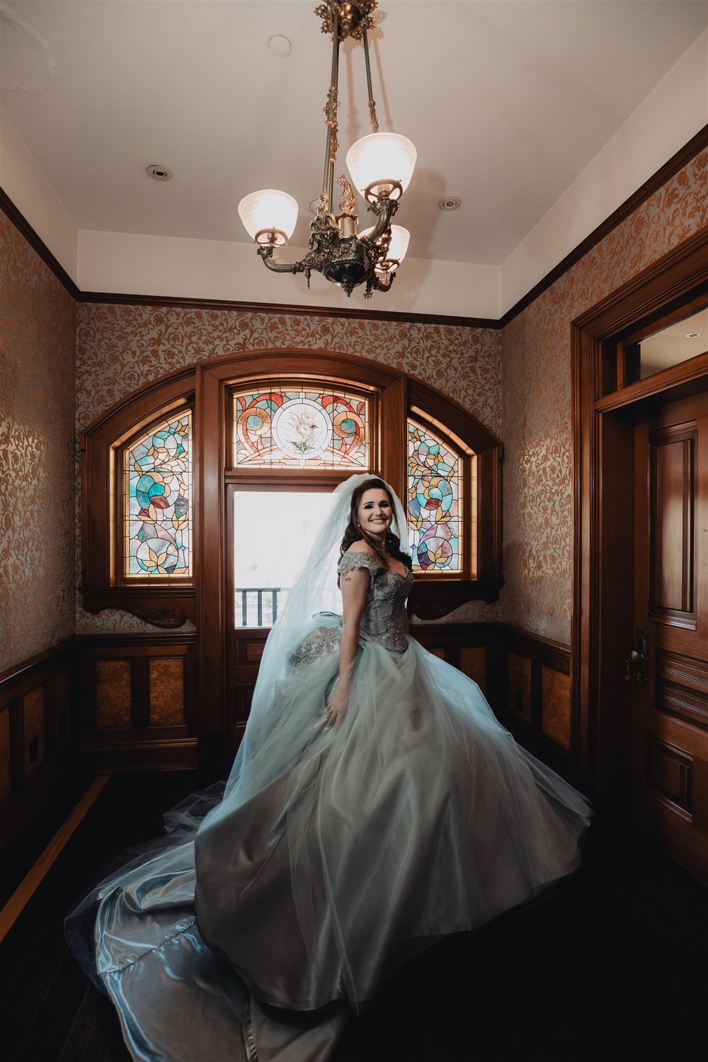 Bride Portrait at Newhall Mansion taken by Lulan Studio