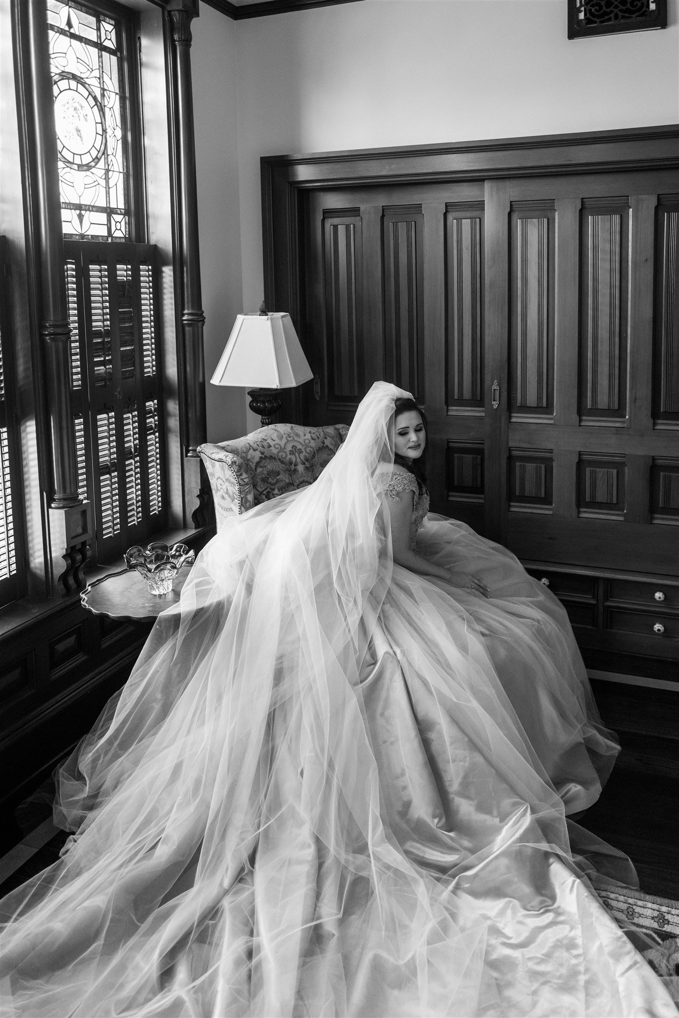 Bride Portrait at Newhall Mansion taken by Lulan Studio