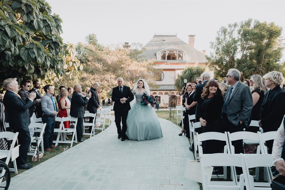 Wedding Ceremony at Newhall Mansion taken by Lulan Studio