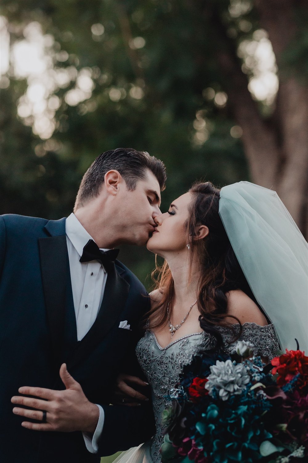 Bride &amp; Groom Wedding Portrait at Newhall Mansion taken by Lulan Studio