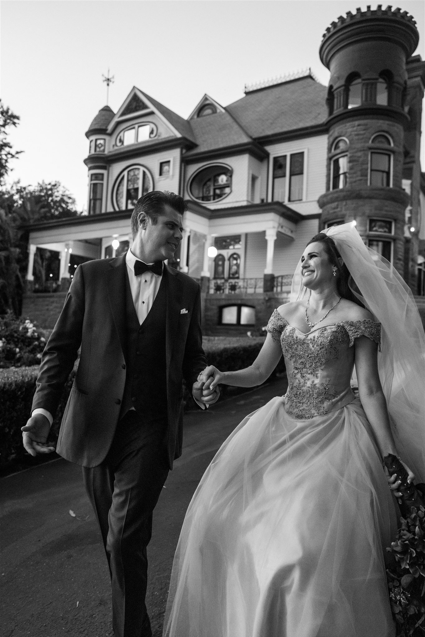 Bride &amp; Groom Wedding Portrait at Newhall Mansion taken by Lulan Studio