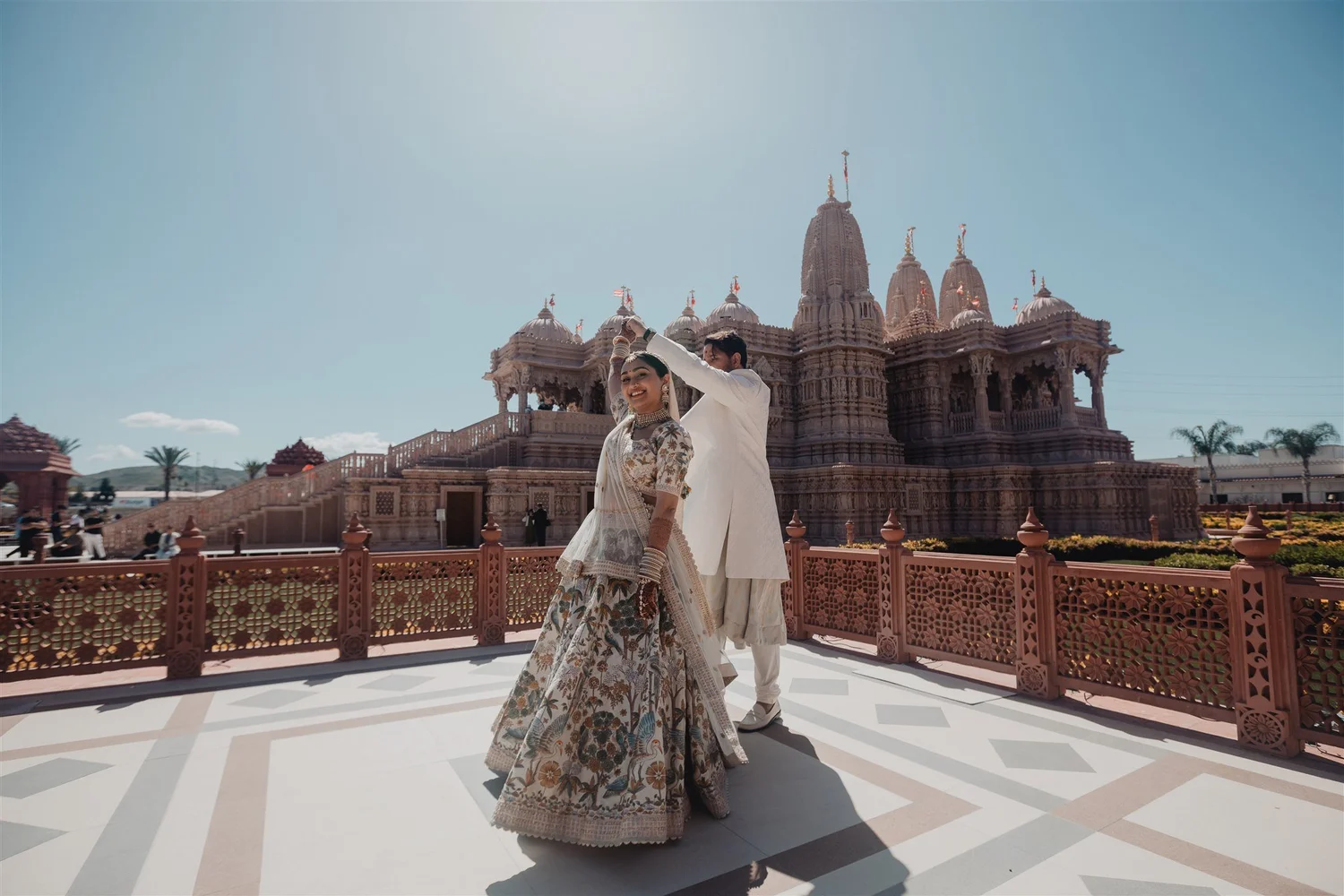 BAPS Chino Hills temple wedding by Lulan Studio
