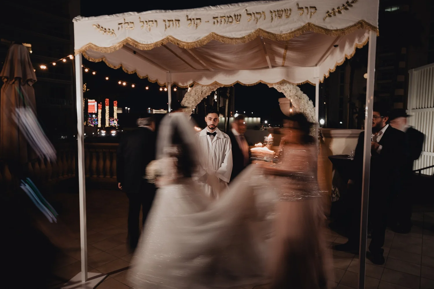Ceremony under a chuppah at The Stirling Club in Las Vegas