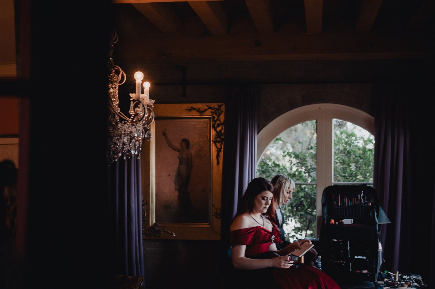 Bride reading her private vows on her wedding day at Paramour Estate in Los Angeles