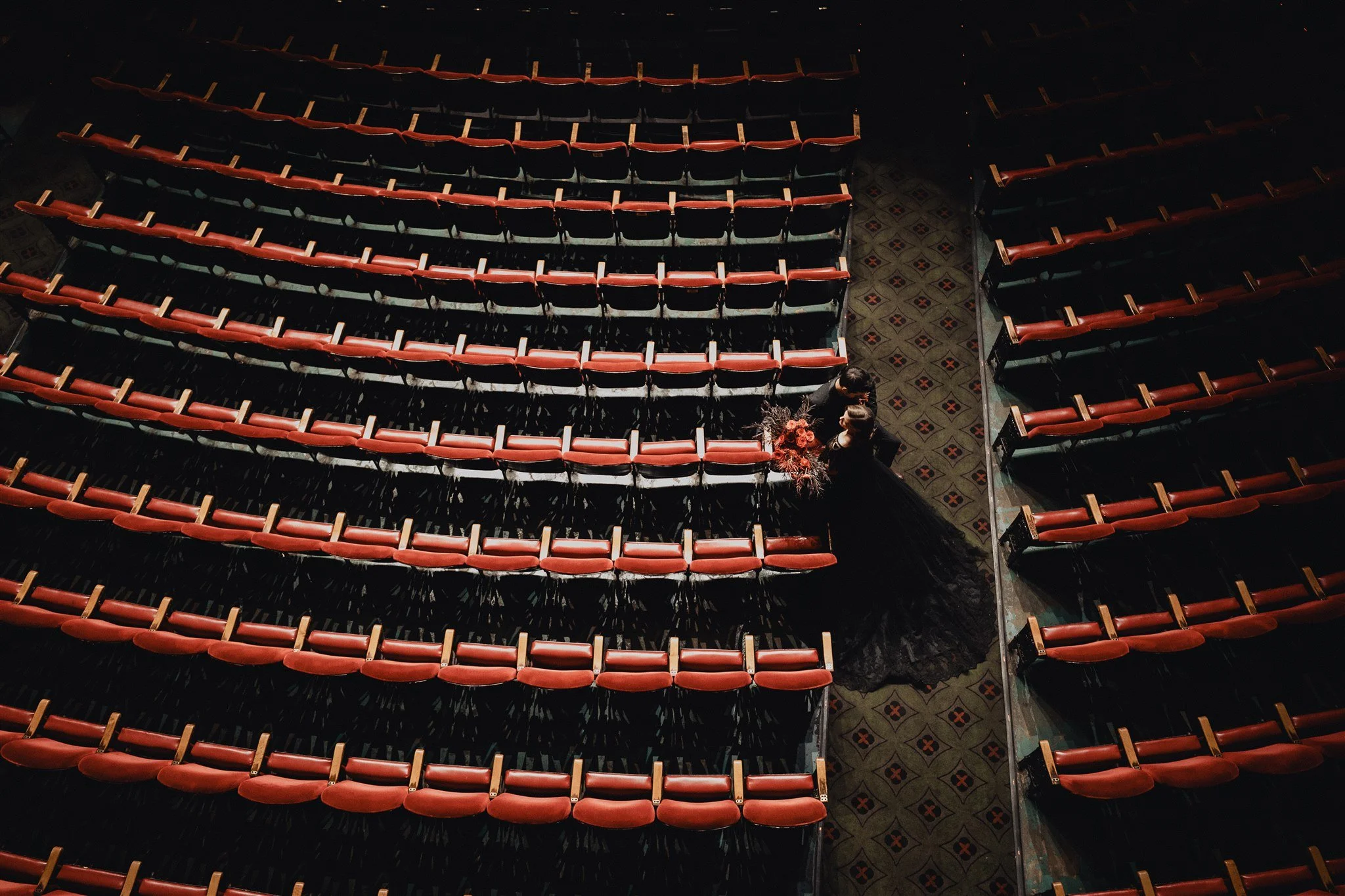 bride &amp; groom sweetheart photos on their wedding at united theater