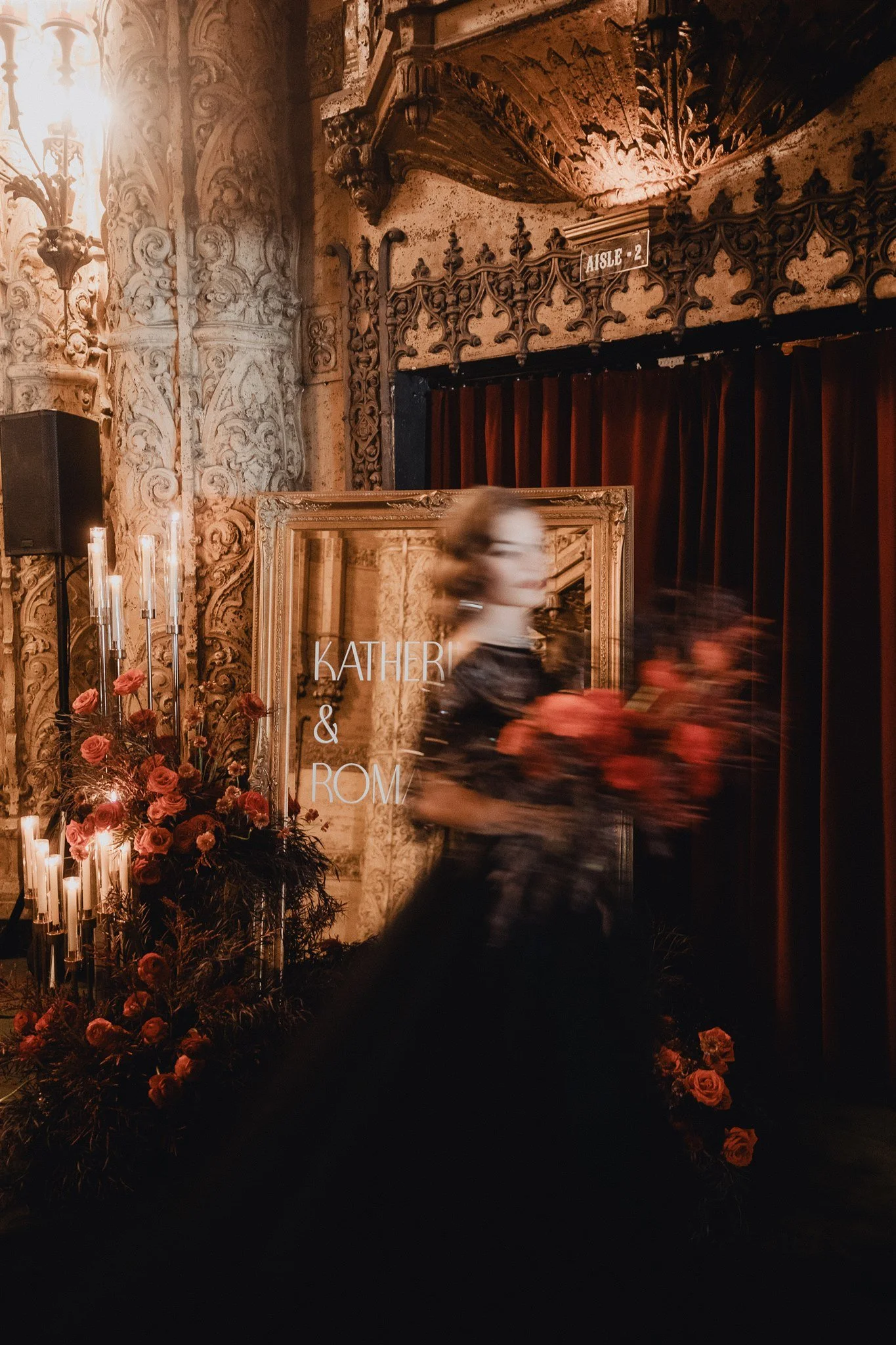 bride &amp; groom sweetheart photos on their wedding at united theater