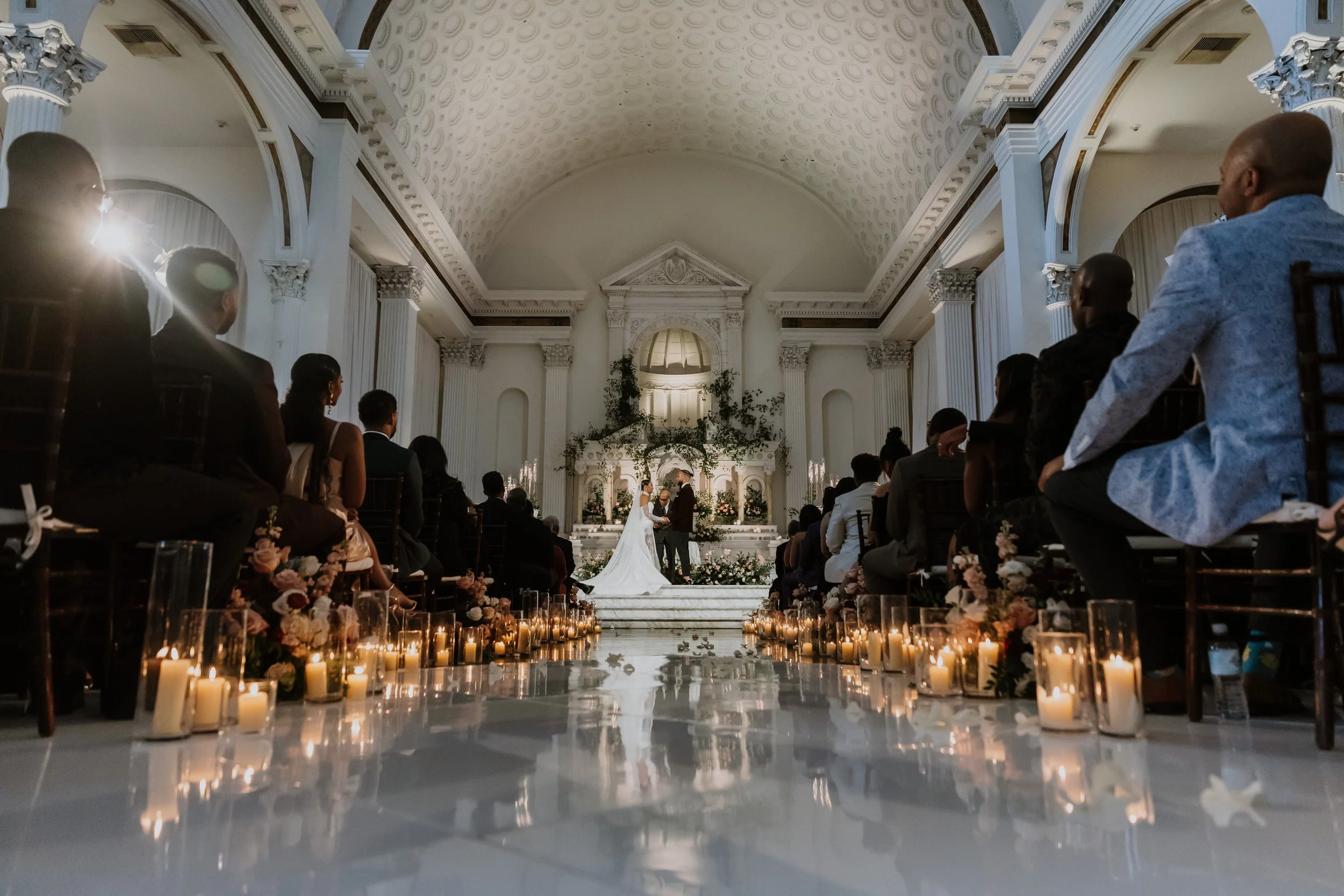 wedding ceremony at vibiana in los angeles