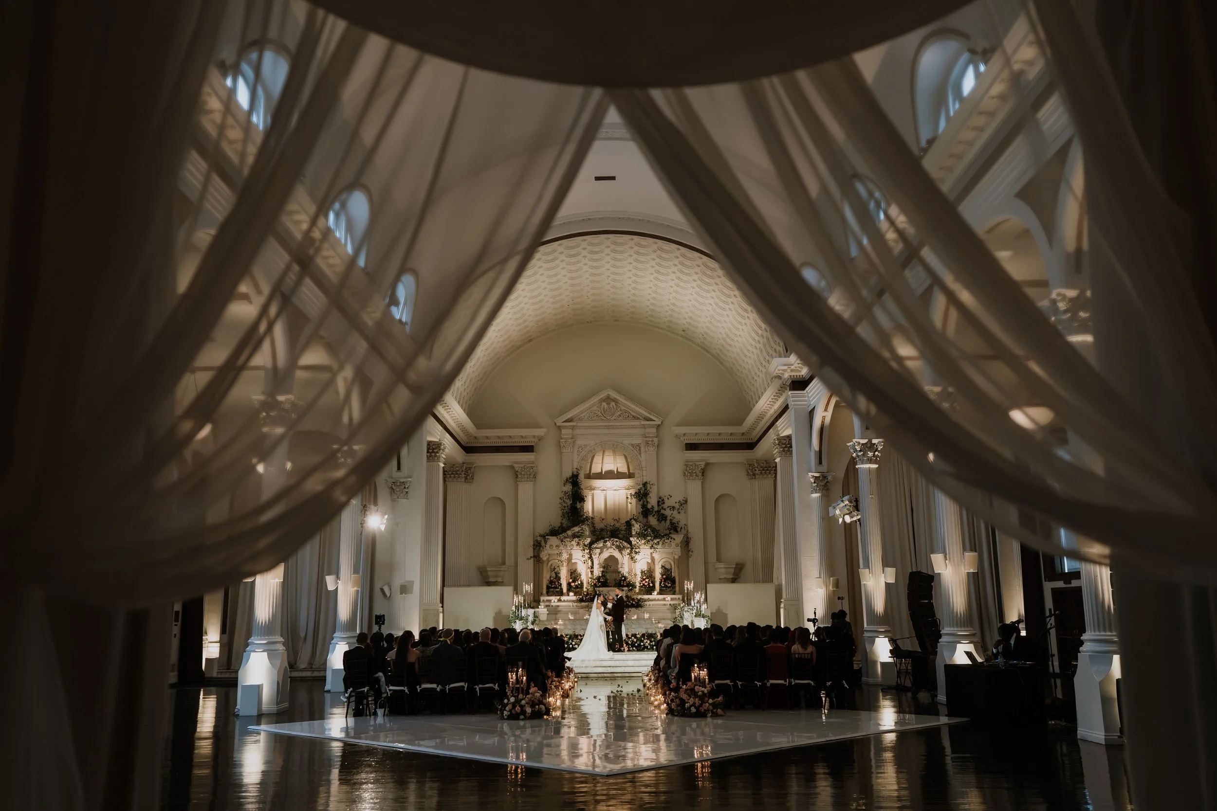 wedding ceremony at vibiana in los angeles