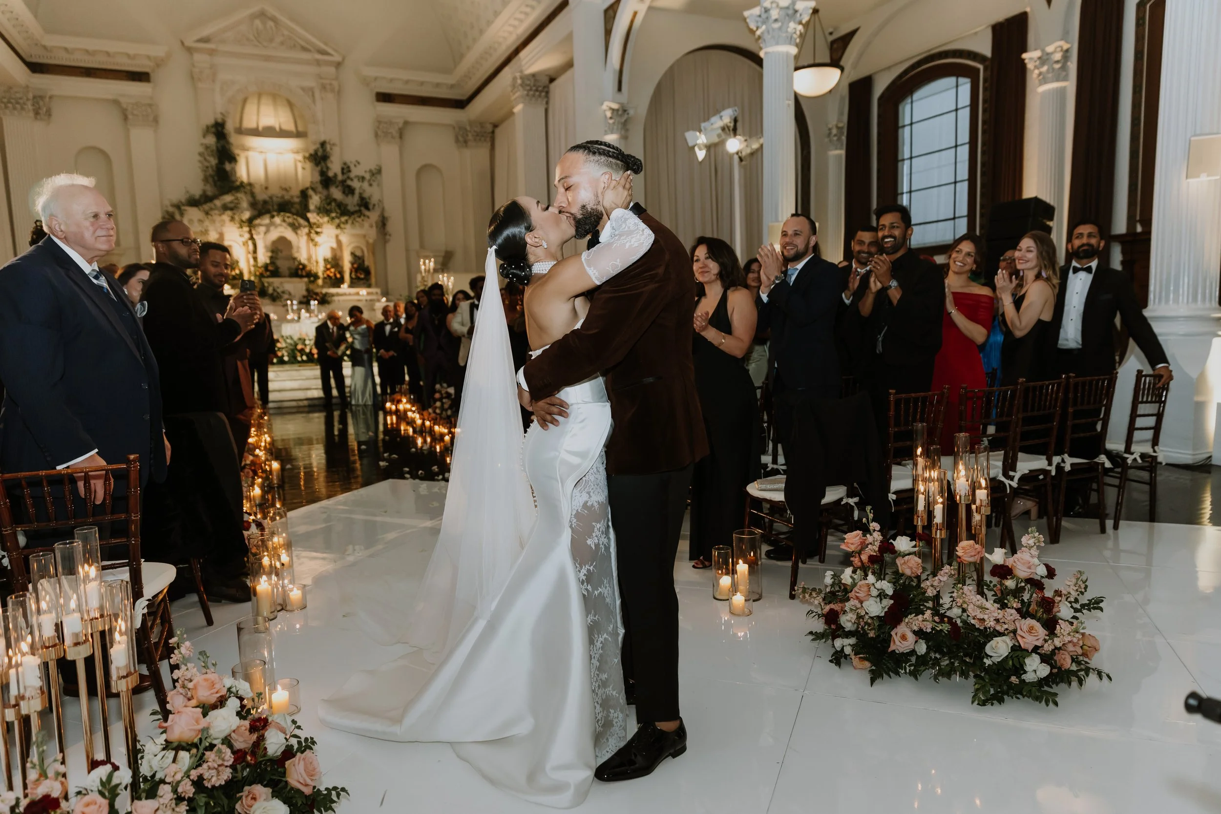 wedding ceremony at vibiana in los angeles