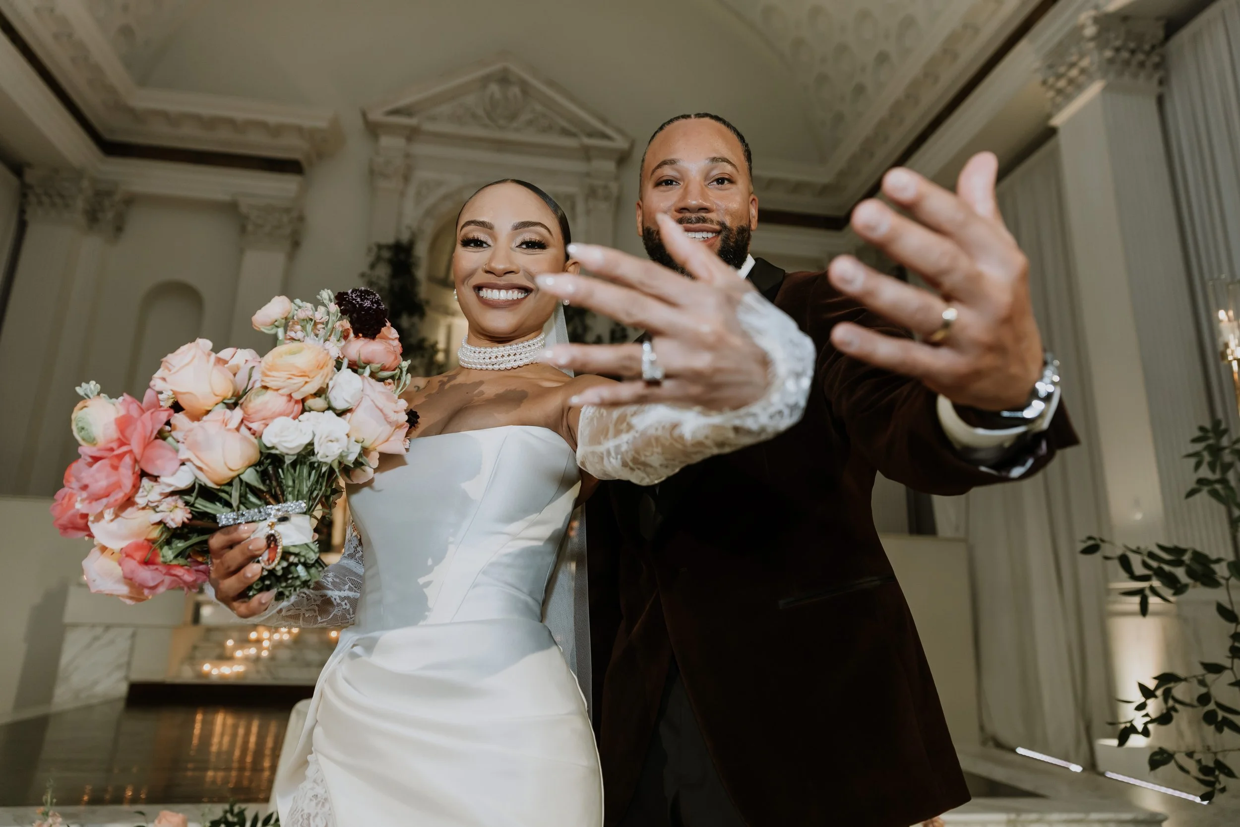 wedding ceremony at vibiana in los angeles