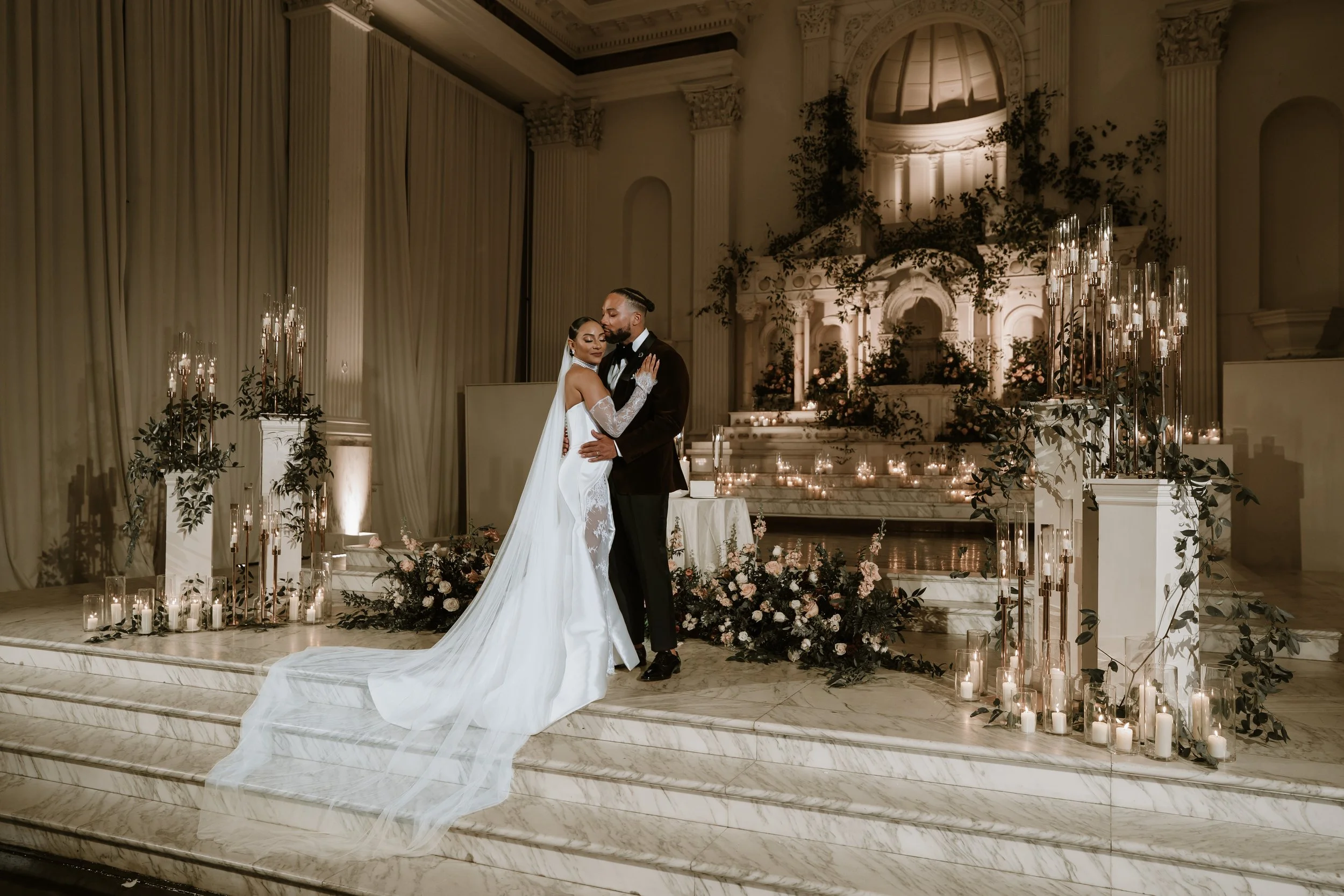 bride and groom portraits on their wedding day