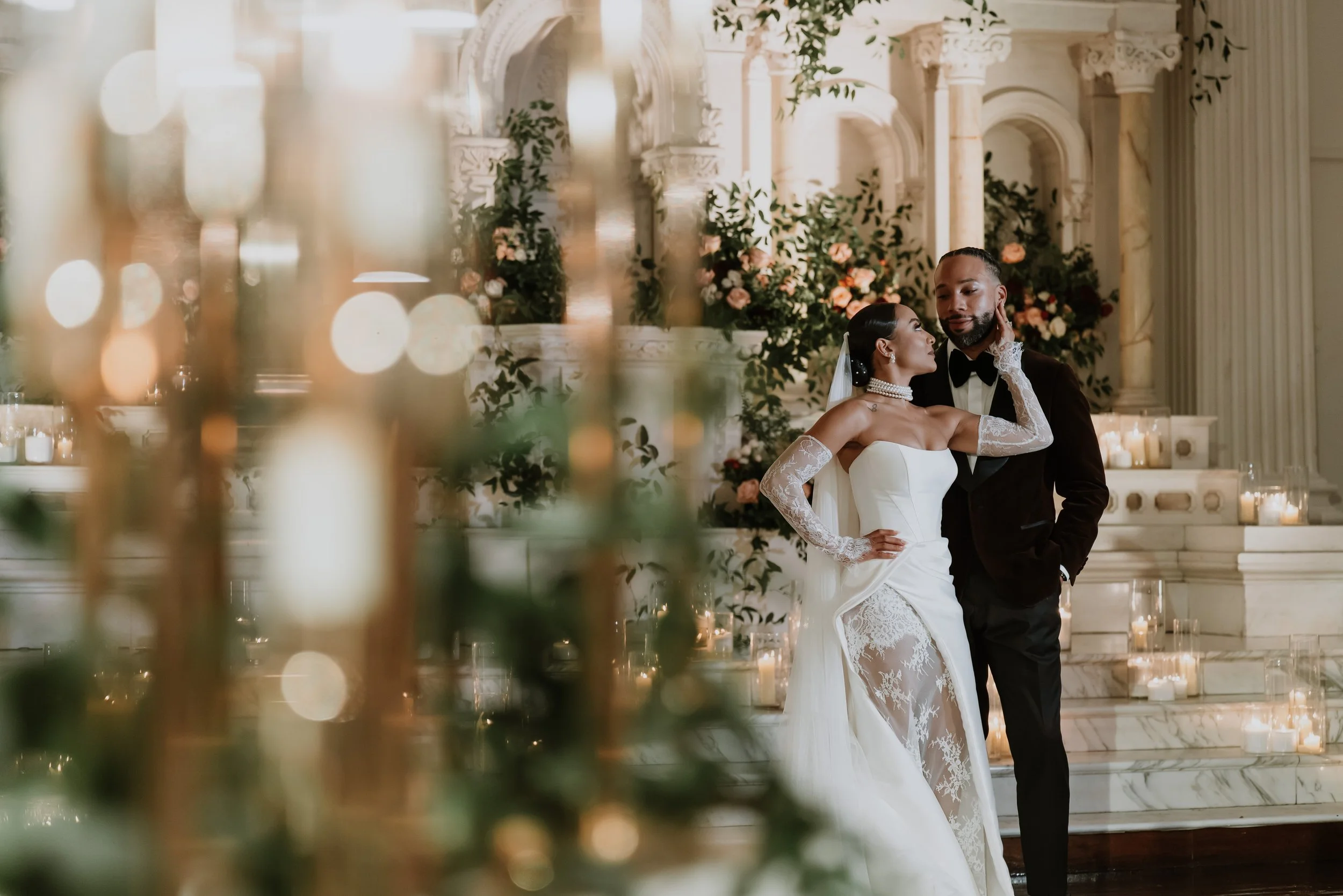 bride and groom portraits on their wedding day