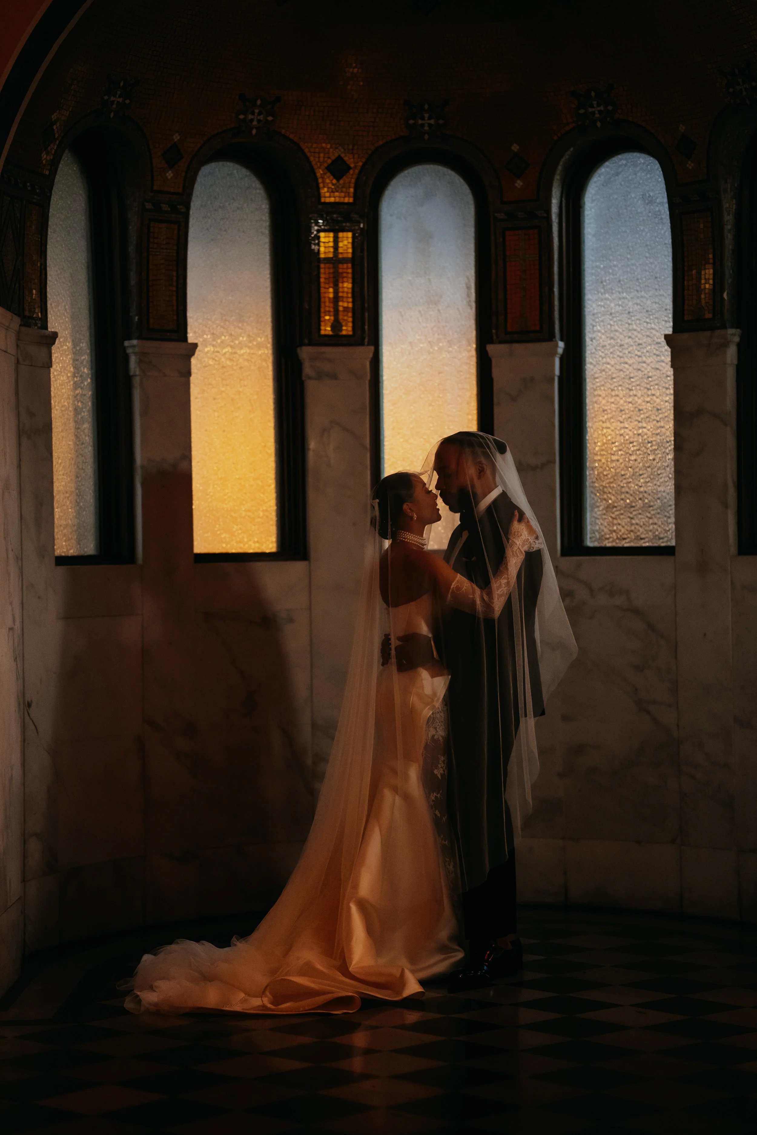 bride and groom portraits on their wedding day