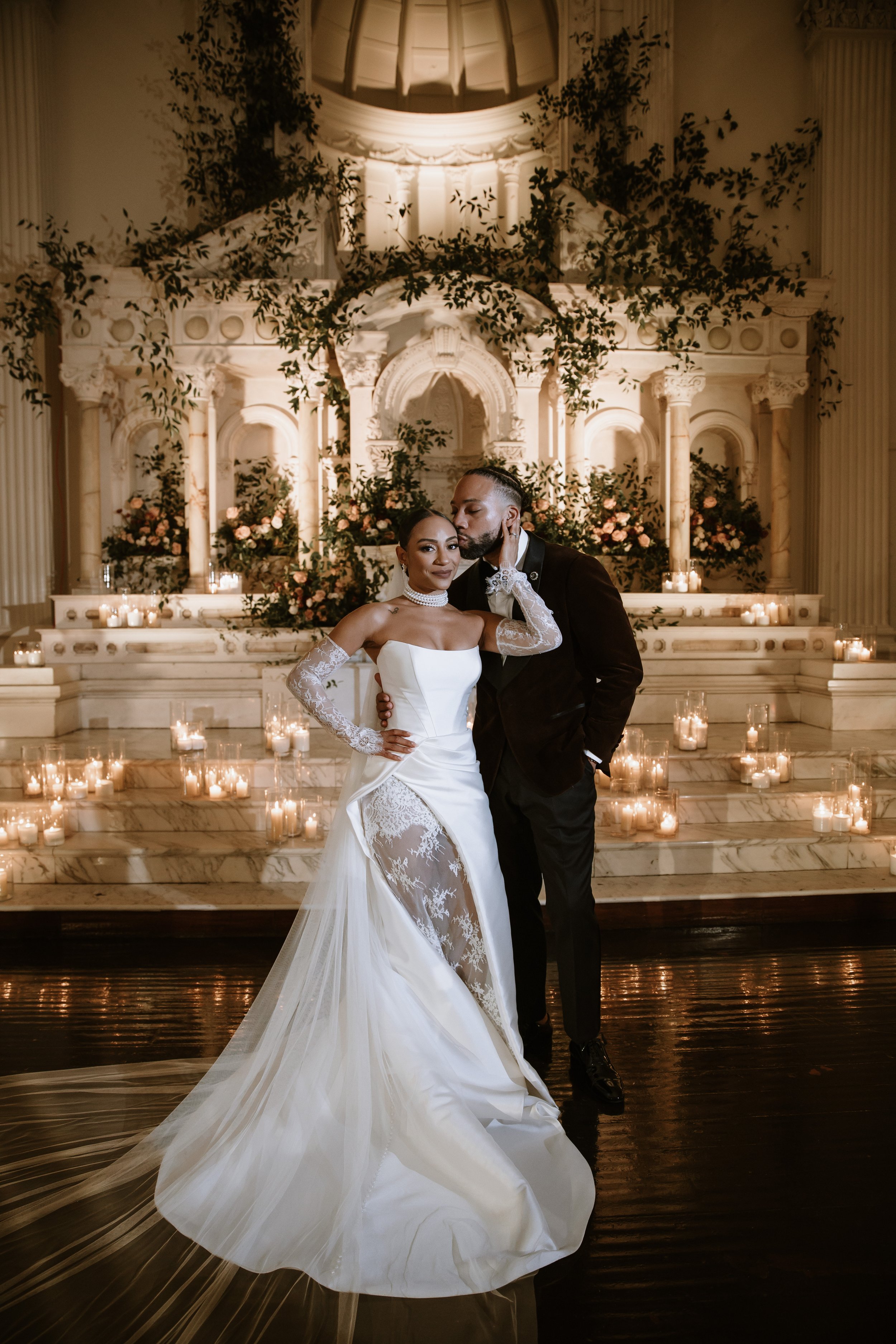 bride and groom portraits on their wedding day