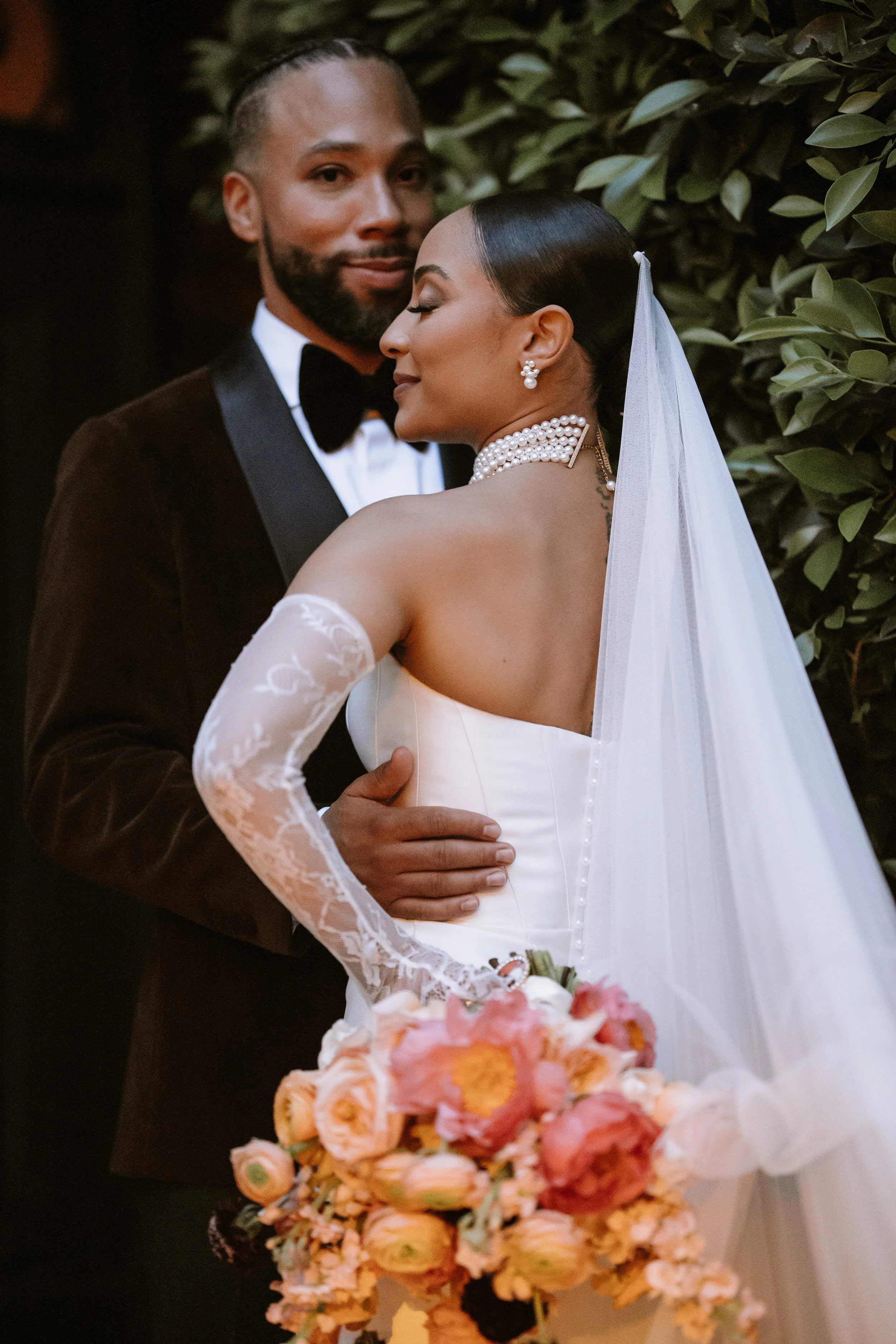 bride and groom portraits on their wedding day