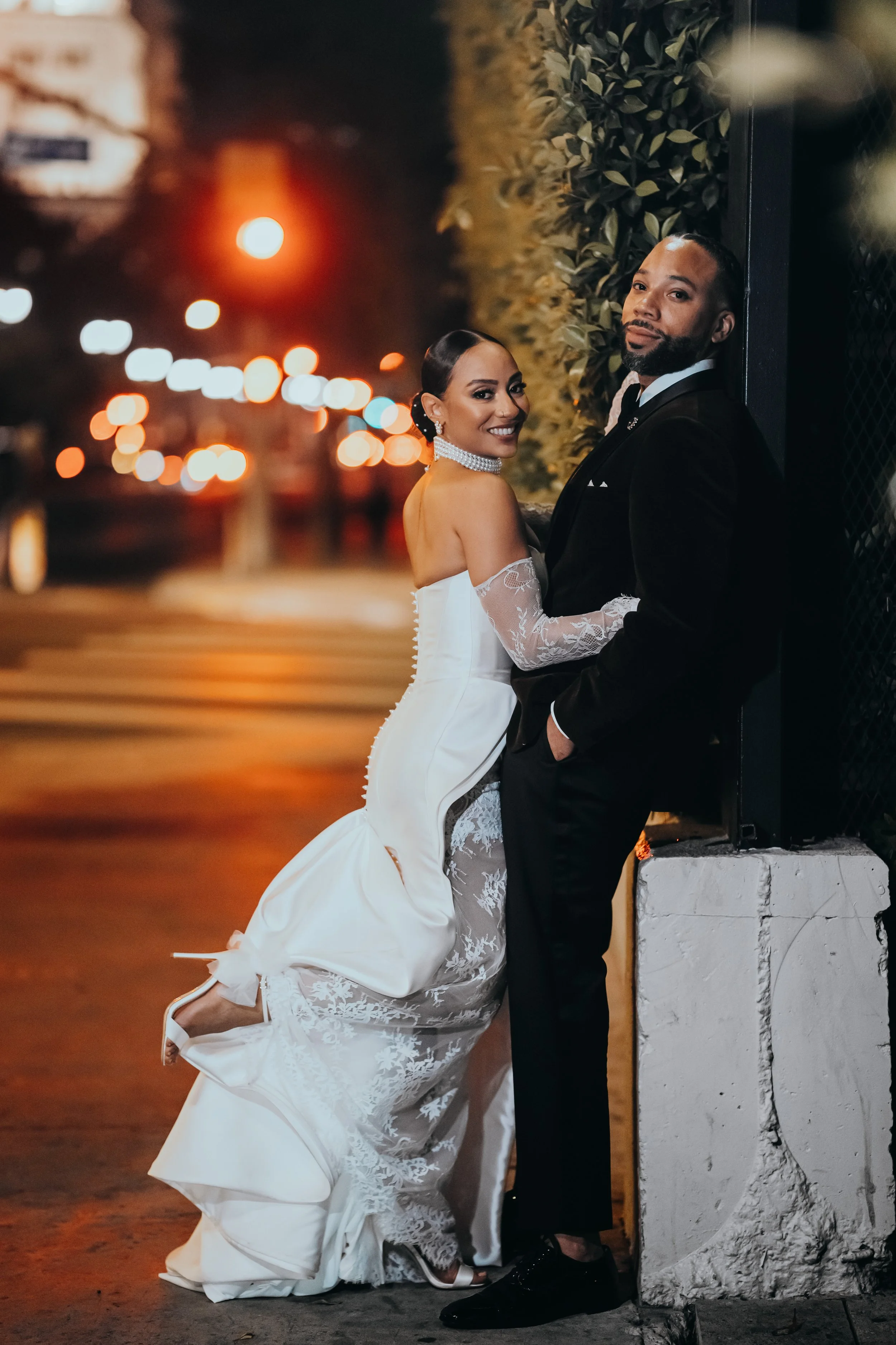 bride and groom portraits on their wedding day