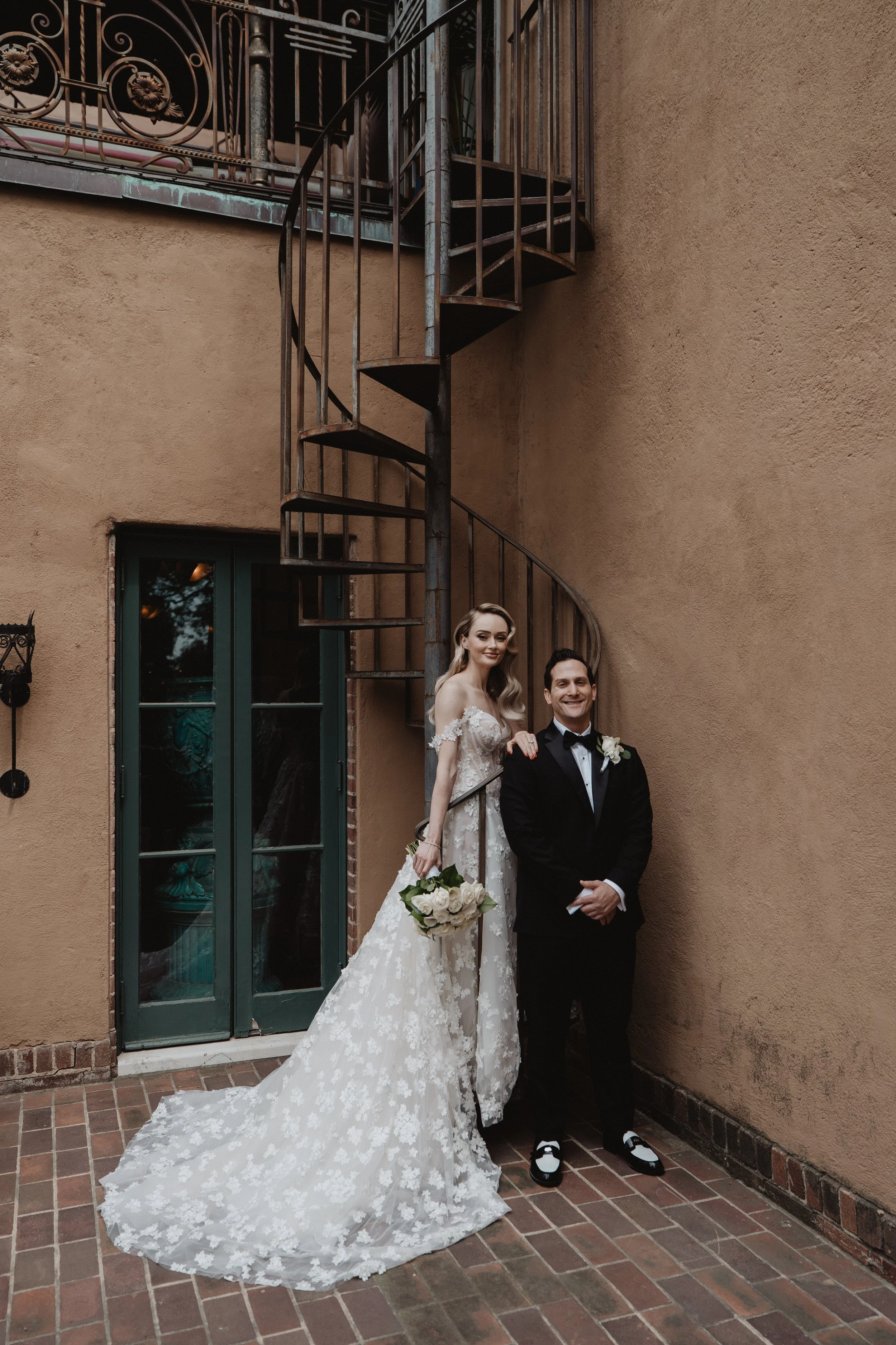 bride and groom portraits on their wedding day